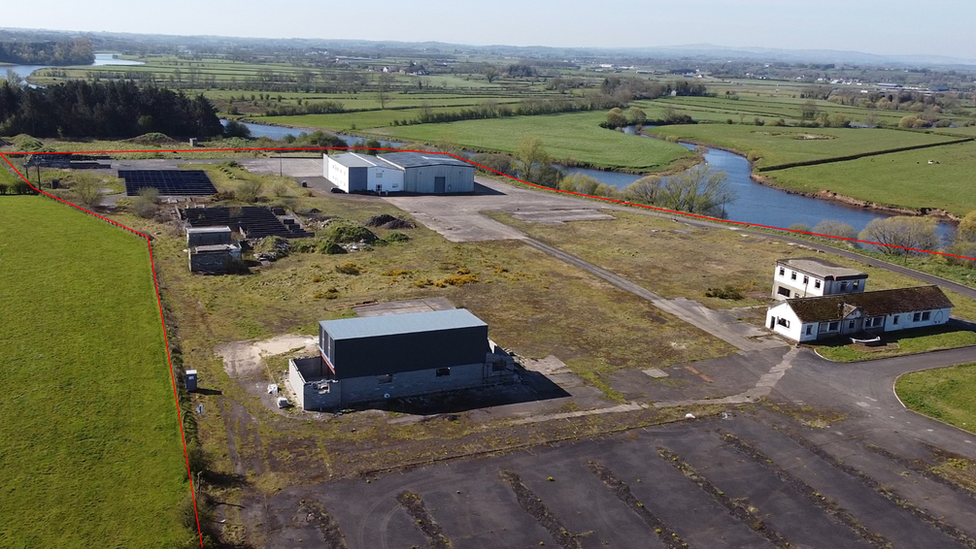 Aerial image of the factory sight