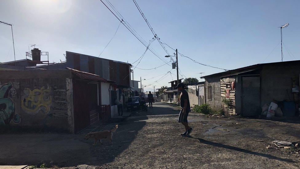 View of a street in La Carpio