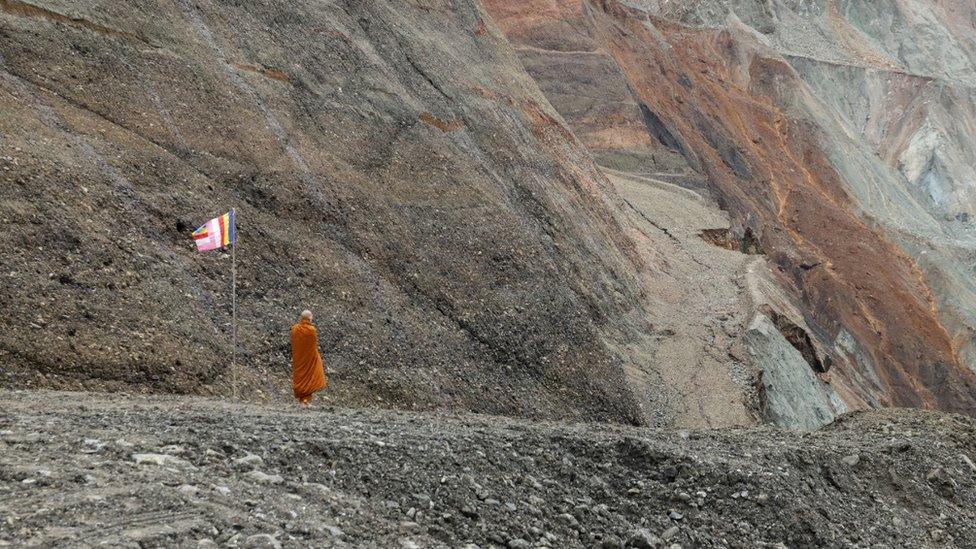 Monk at the site