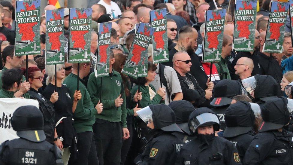 Far-right protesters, 27 Aug 18