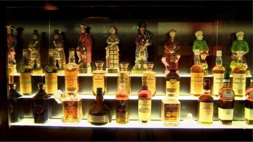 Whisky bottles