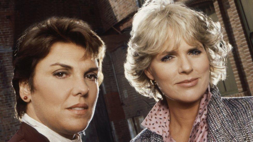 Tyne Daly and Sharon Gless in Cagney and Lacey