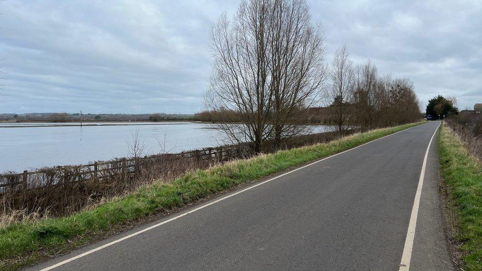 The road to Muchelney