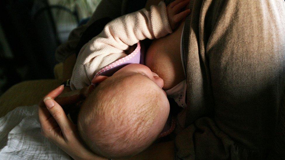 Woman breastfeeding