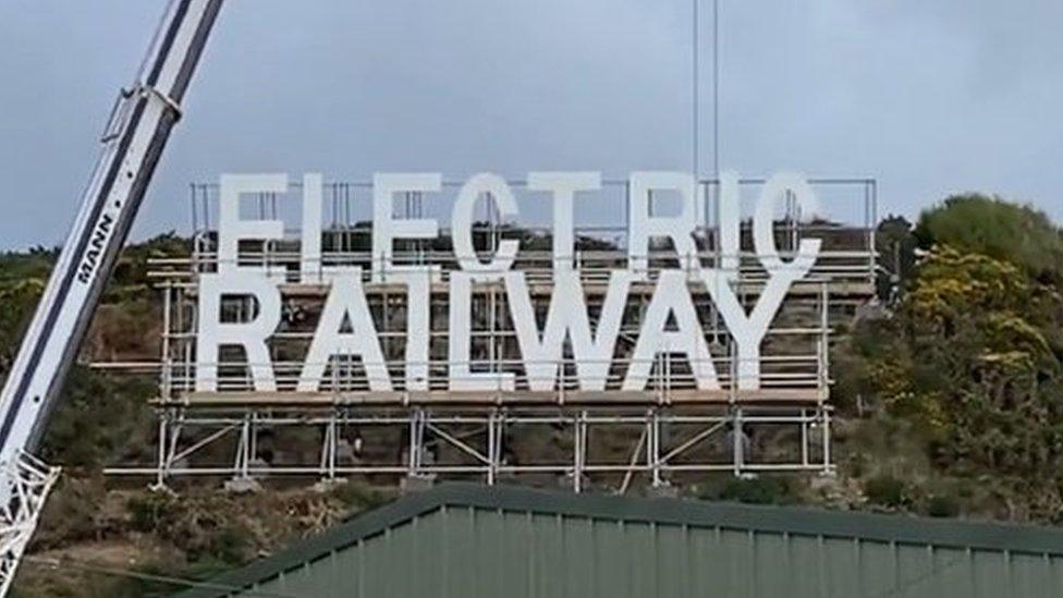 New Manx Electric Railway sign