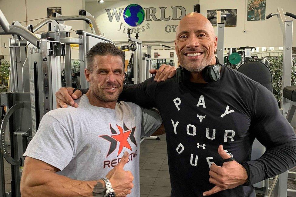 Craie Carrera with Dwayne 'The Rock' Johnson