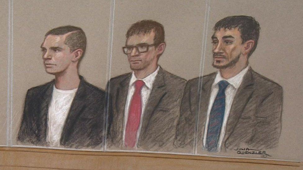 Charlie Simms, Christopher Bergin and Kalebh Shreeve