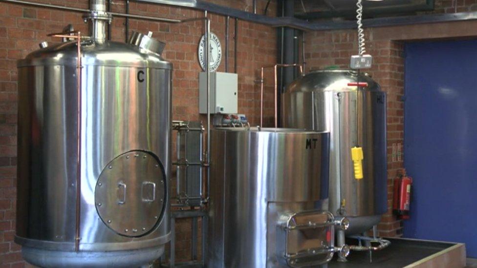 Vats used in the brewing process