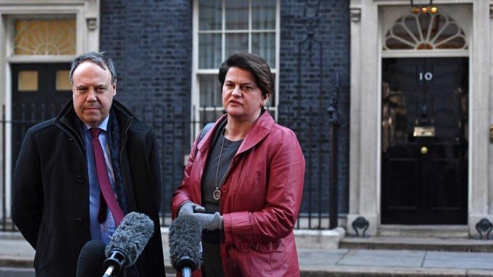 DUP Westminster leader Nigel Dodds and DUP leader Arlene Foster