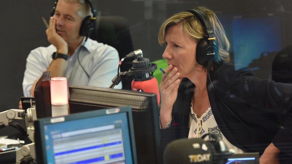 Sarah Montague in the studio