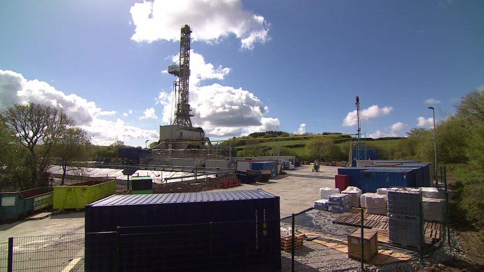 Drilling rig at Eden Project