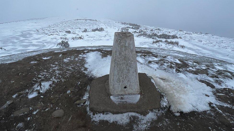 The scene at the top of Y Garth mountain near Pentyrch