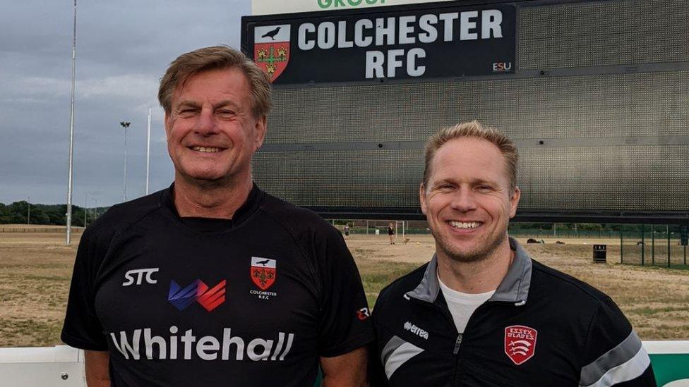 Colchester chairman Karl O’Brien and Dr Ben Jones