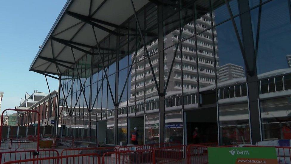 Exterior of Sunderland railway station southern entrance