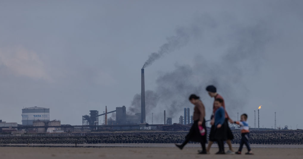 Port Talbot steelworks from Aberavon beach