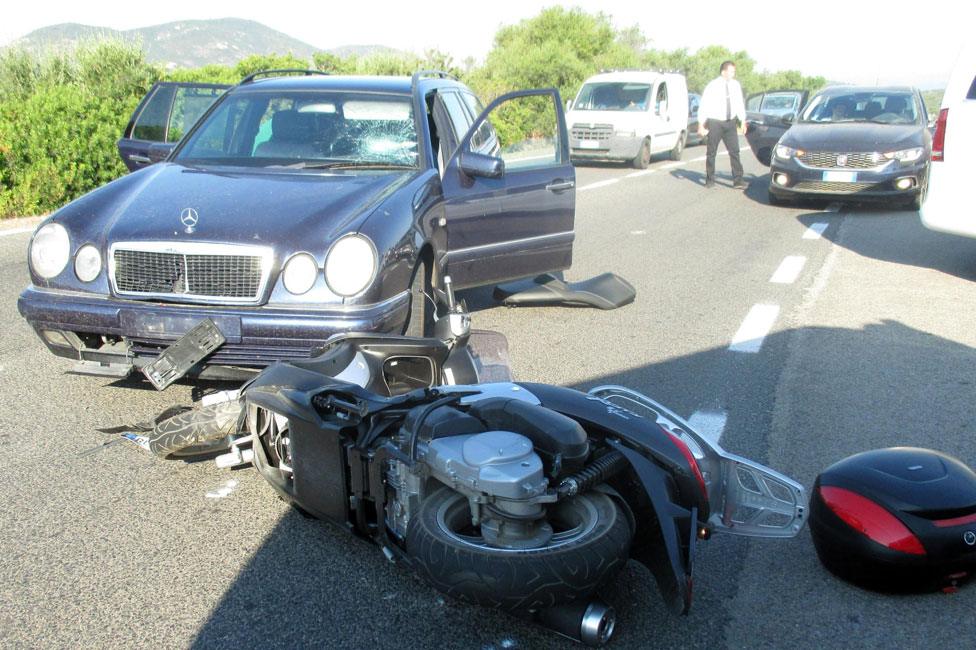 Police photo of accident site