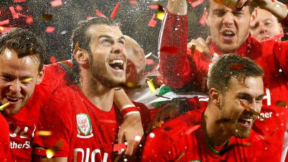 Wales celebrate