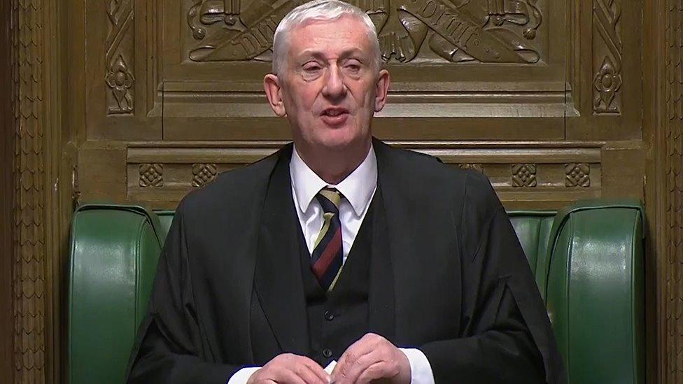 Sir Lindsay Hoyle in the Commons