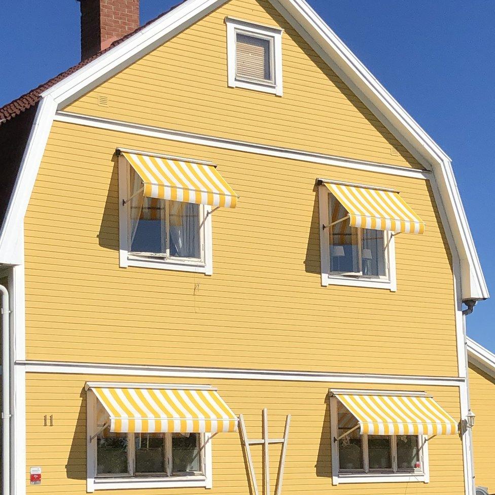 A happy house with new blinds fitted.