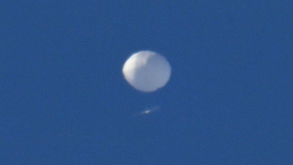 Chinese balloon spotted in the sky