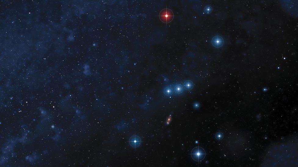 Illustration of the constellation Orion