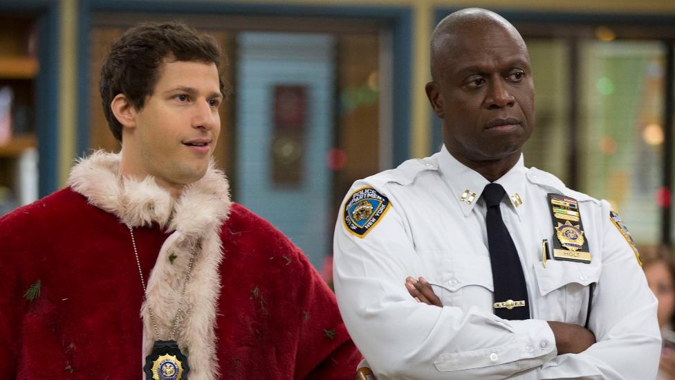 Andy Samberg and Andre Braugher in Brooklyn Nine-Nine