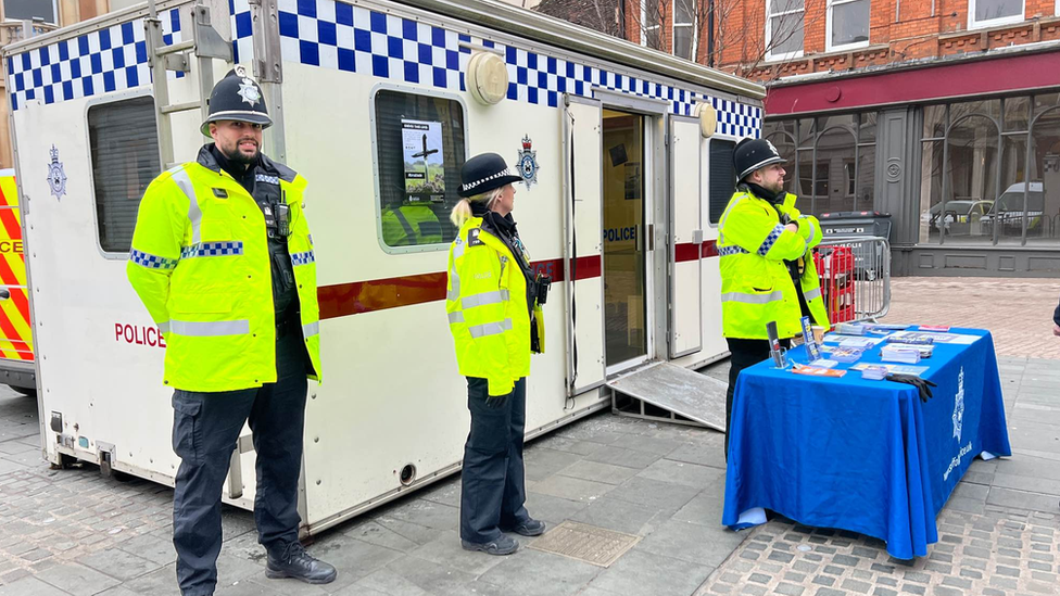 Police in the centre of Ipswich