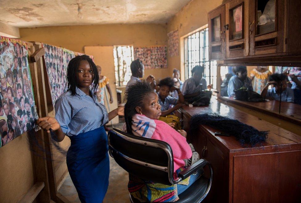 Hawa studies hairdressing