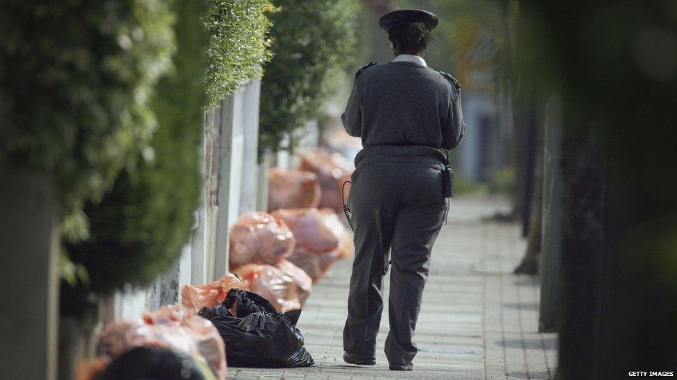 Rubbish bags on the street