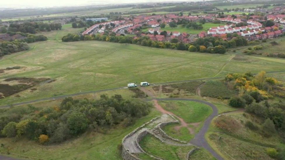 Aerial shot of Whitehills Nature Park and Aycliffe Crescent, Gateshead