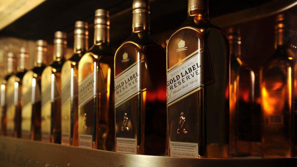 Johnnie Walker bottles