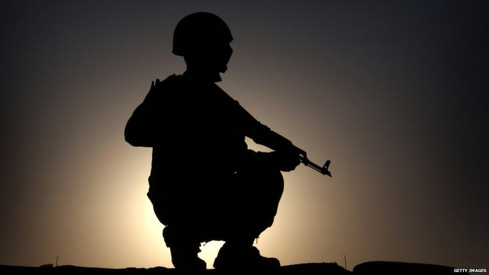 A Kurdish Peshmerga fighter in northern Iraq