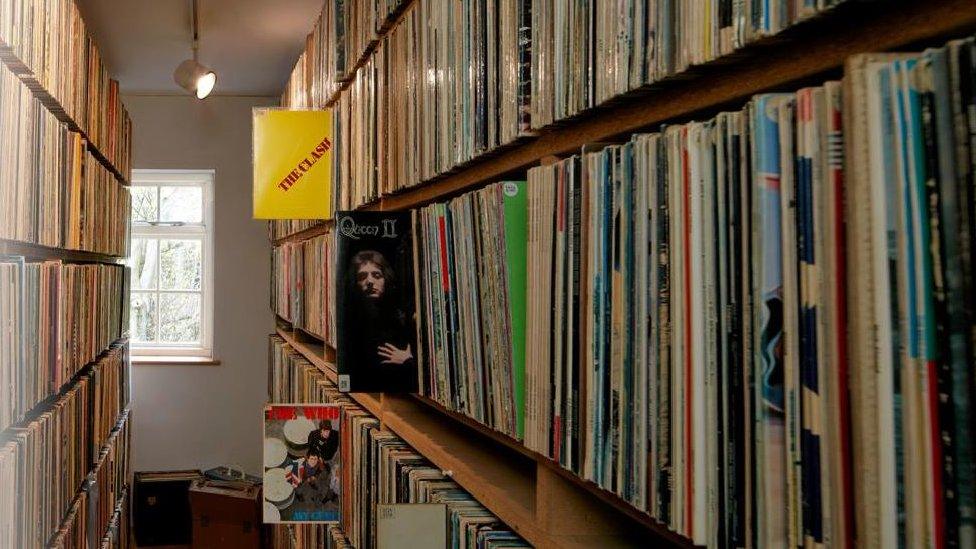 John Peel's personal collection at his home