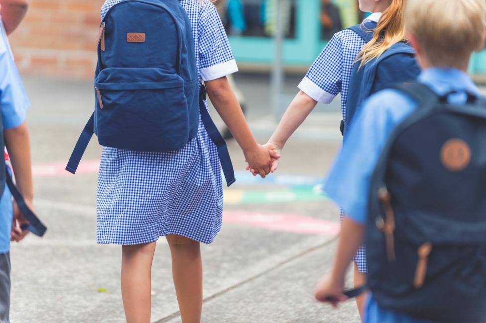 Children going to school