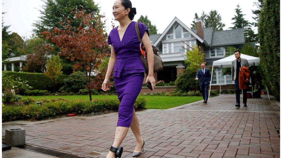 Huawei executive Meng Wanzhou seen leaving her Vancouver home