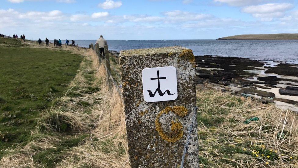 Waymarker on the route