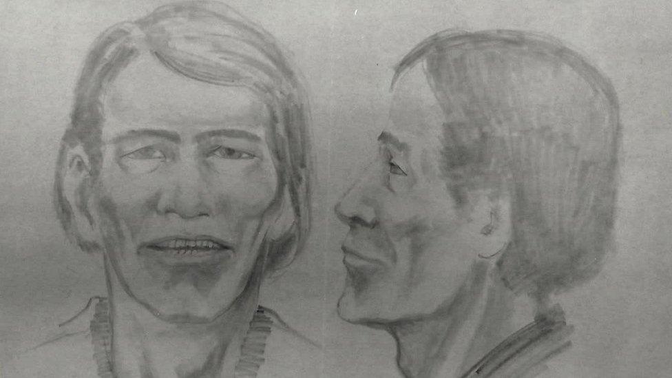 A police sketch showing the likeness of Luis Alonso Paredes