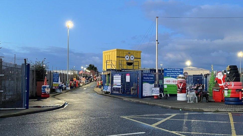 A community recycling centre in North East Lincolnshire