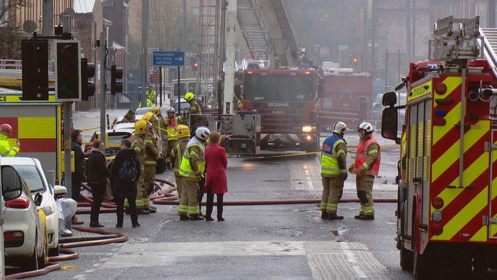 Nicola Sturgeon visited the scene of the fire