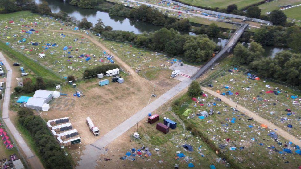 Tents left behind at Reading Festival