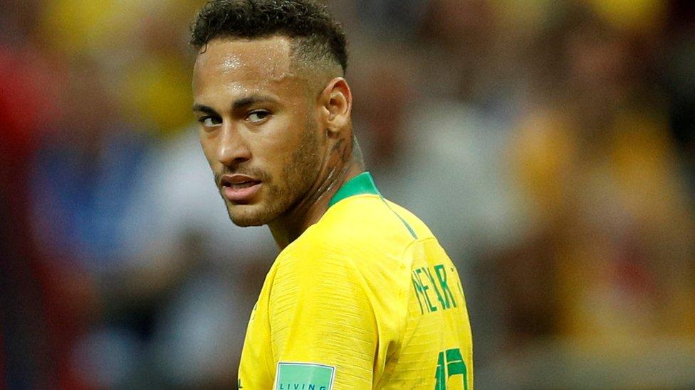 Neymar during the 2018 World Cup.