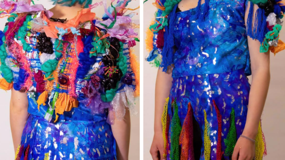 Plastic rubbish dress