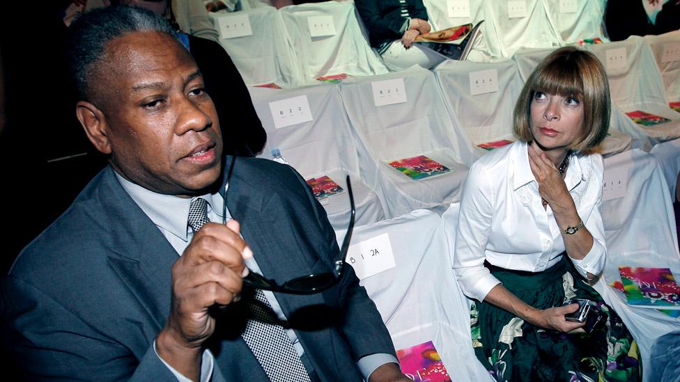 Andre Leon Talley with Anna Wintour in 2009