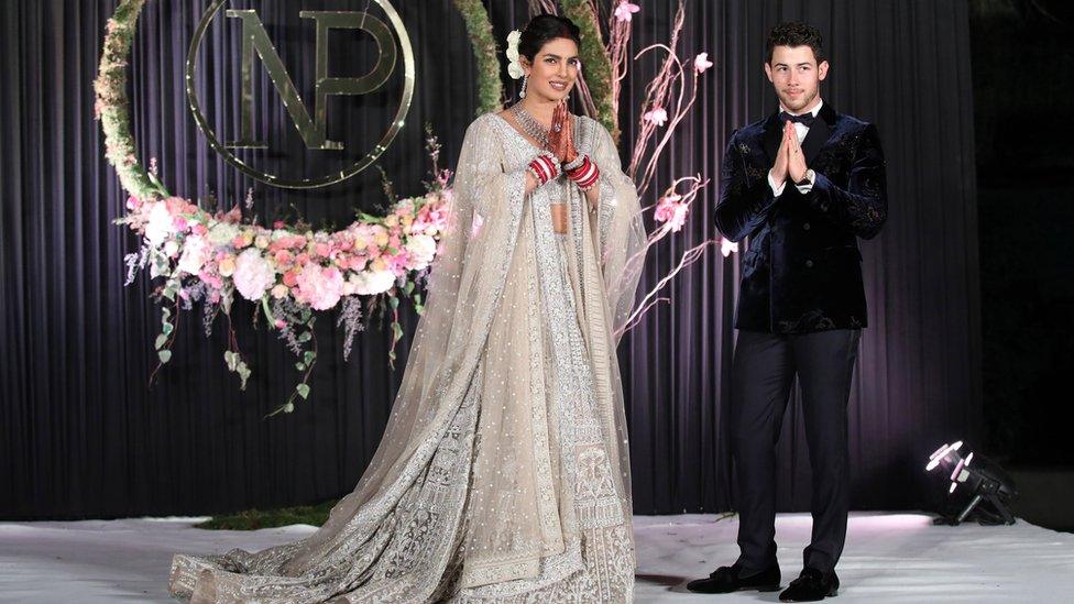 Bollywood actress Priyanka Chopra (L) and US musician Nick Jonas