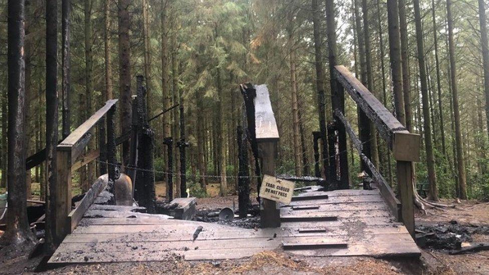 Damaged bike trail