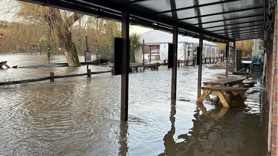 The flooded pub