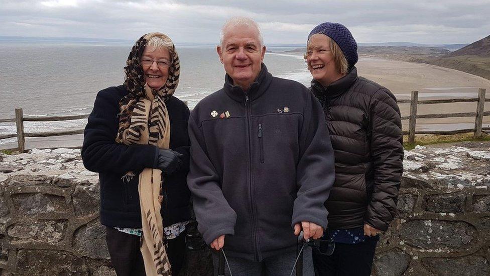 Bethan Dickson with her parents