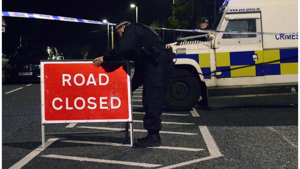 Road closed sign