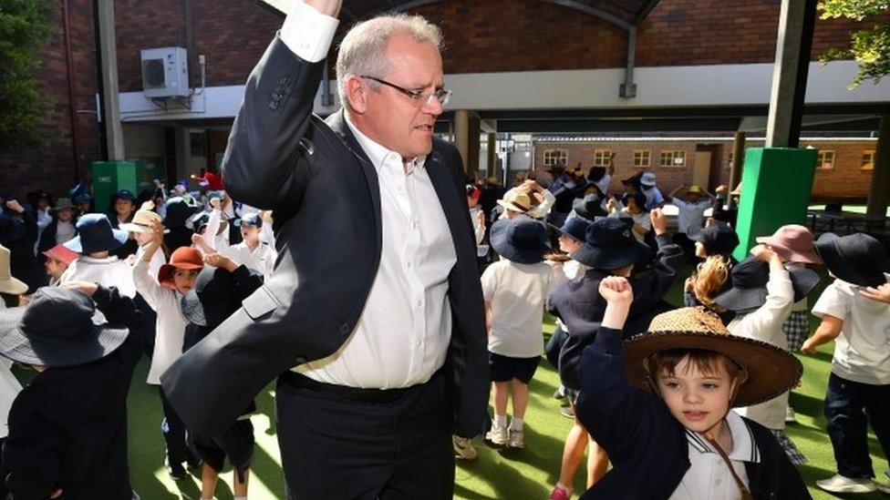 Prime Minister Scott Morrison visits to Galilee Catholic Primary School in Sydney, Australia, 21 September 2018.