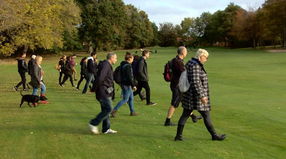 Volunteers searching